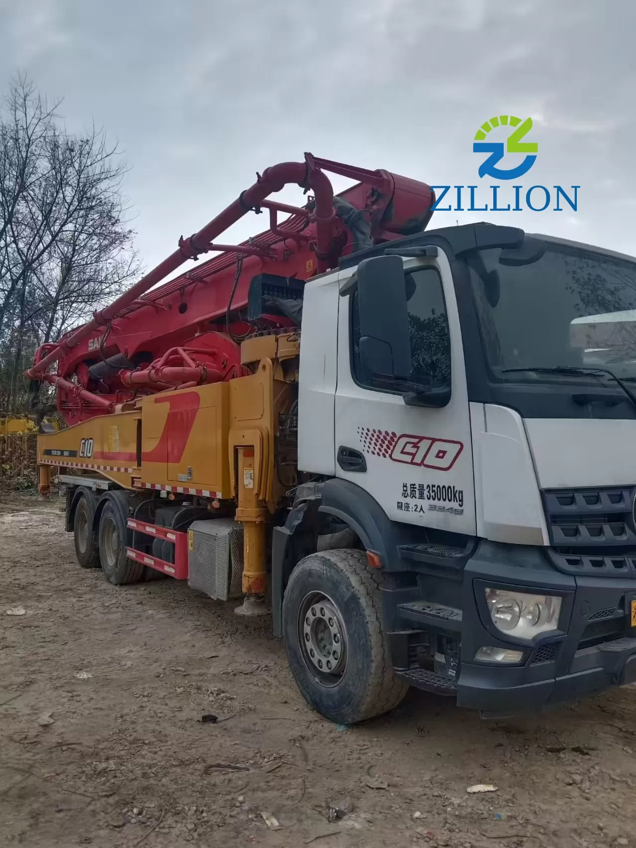 2020 SANY 52m Truck-Mounted Concrete Pump Truck with Mercedes-Benz Chassis