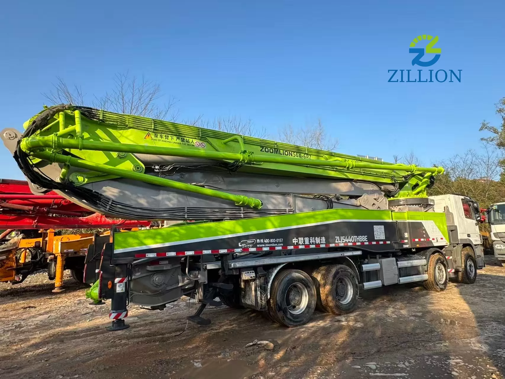 2019 Zoomlion 56m Truck-Mounted Concrete Pump Truck with Mercedes-Benz Chassis